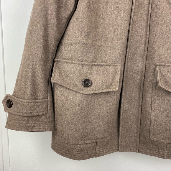 Tasso Elba size Small Men’s Brown Wool Blend Full Zip Coat - Picture 3 of 9